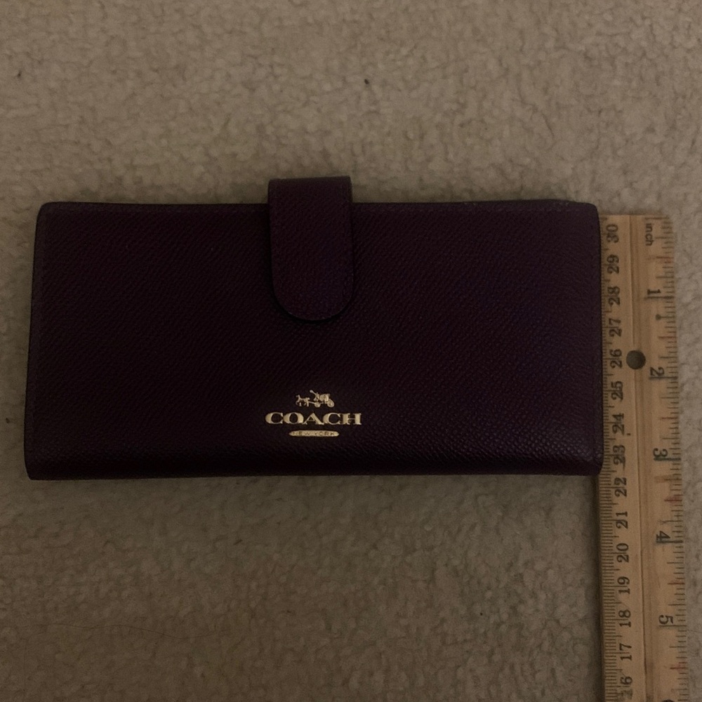 Coach Rich Purple Leather Wallet - Picture 6 of 6